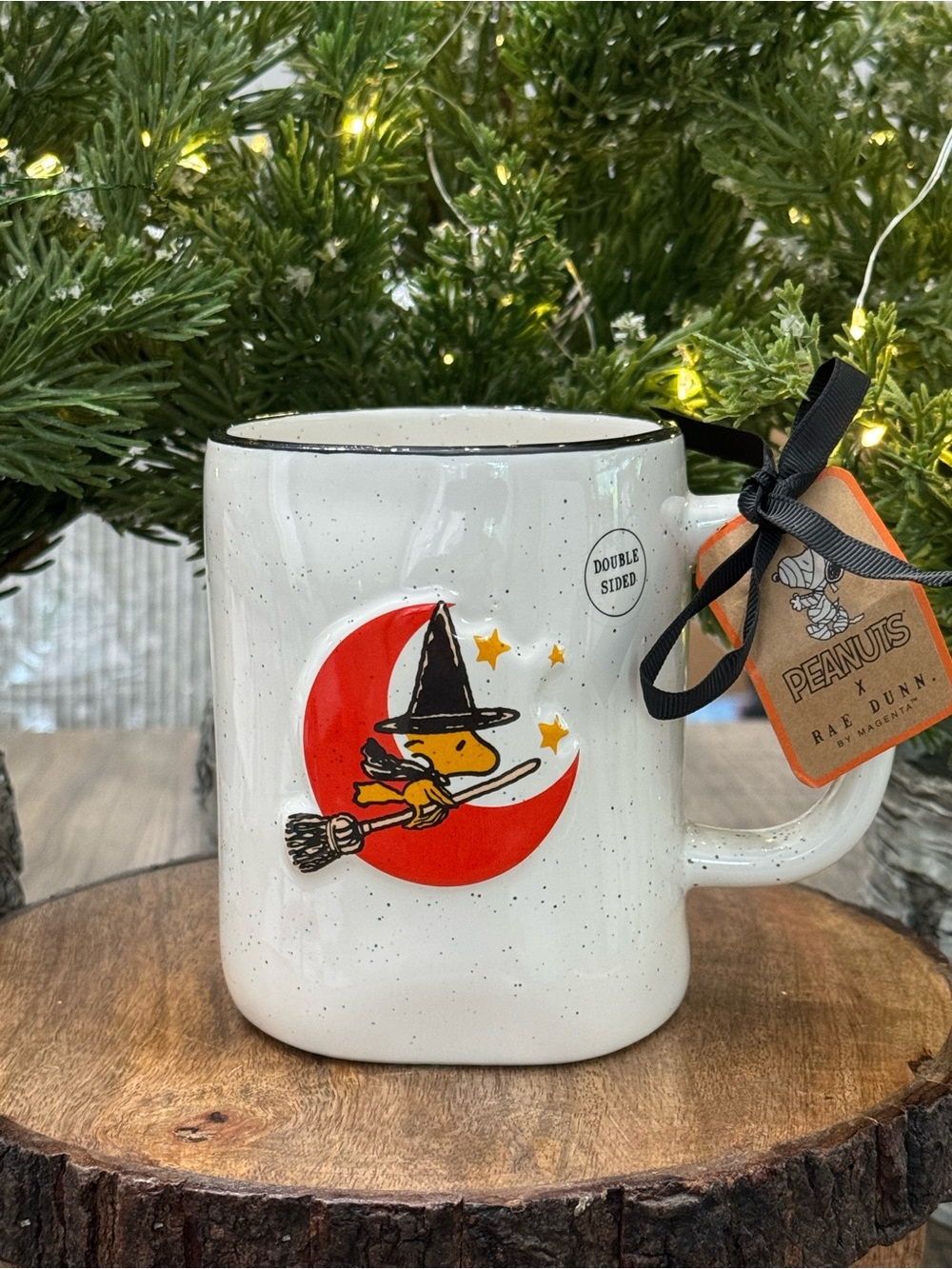 Brand NEW w/Tags Peanuts x Rae Dunn happy halloween Double sided mug w/Woodstock